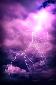Lightning strike Stock Photos