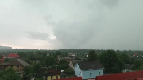 Lightning Strike Rain Stock Footage 157652021