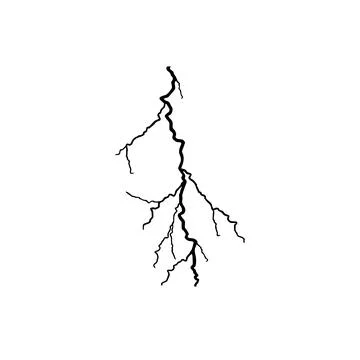 Lightning strike. Vector icon design. Stock Illustration
