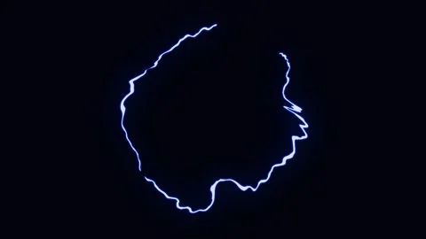 Lightning strikes across a dark sky during an intense storm Stock Footage 300843833