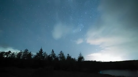 Lightning strikes and the movement of clouds  Time Lapse 4K Stock Footage 256281804