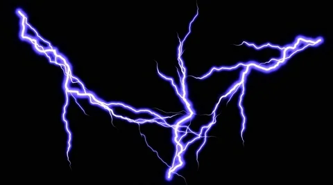 lightning strikes black background 1 | Stock Video | Pond5