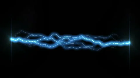 Lightning Strikes on Black Background. Electrical Storm. Видео 98302260