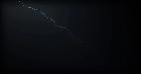 Lightning strikes on a black background Stock Footage
