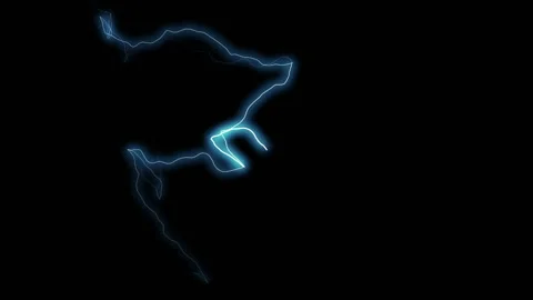 Lightning Strikes on Black Background. Vidéo 98302239