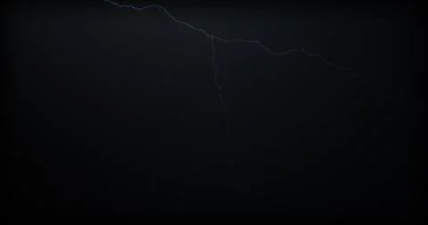 Lightning strikes on a black background with realistic reflections Stock Illustration
