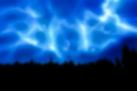 Lightning strikes - blurred image Stock Photos