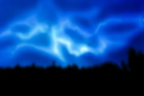 Lightning strikes - blurred image Stock Photos