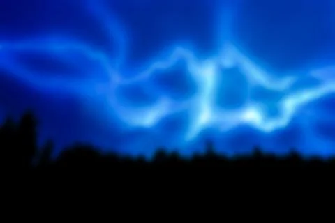 Lightning strikes - blurred image Stock Photos