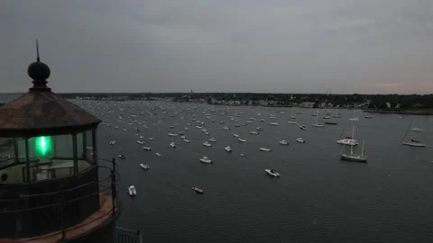 Lightning strikes Boston Massachusetts Stock Footage 246996826
