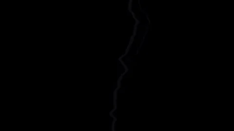 Lightning strikes in dark sky during stormy weather at Stock Footage 338195230