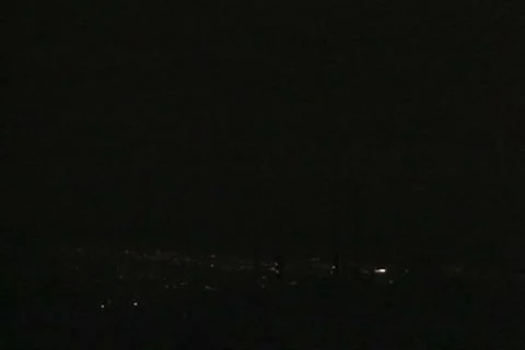 Lightning strikes in the desert Stock Footage 8357763