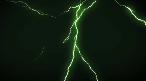 green lightning storm