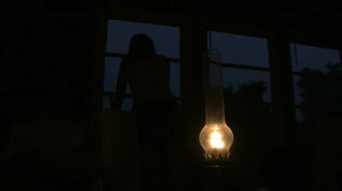 Lightning strikes, house lites up Stock Footage 799289