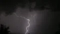 Lightning strikes in the mountains - powerful strikes zoomed in HD Footage