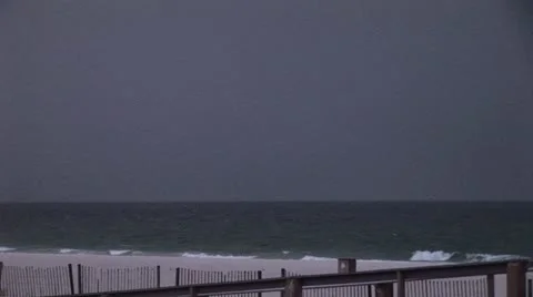 Lightning strikes ocean Stock-Footage 12667873