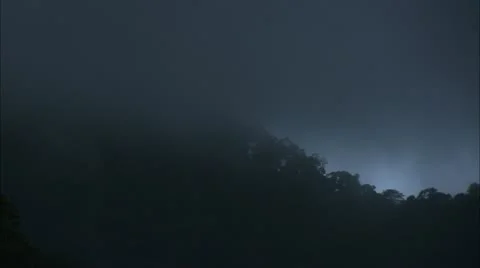 Lightning Strikes Over Forest, Tijuca Brazil HD Video Stock Footage 22146380