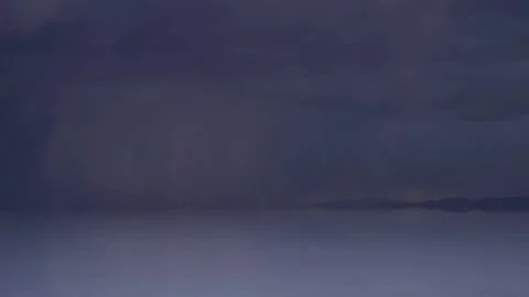 Lightning Strikes Over the Uyuni Salt Flats in the Rainy Season Stock Footage 332817829