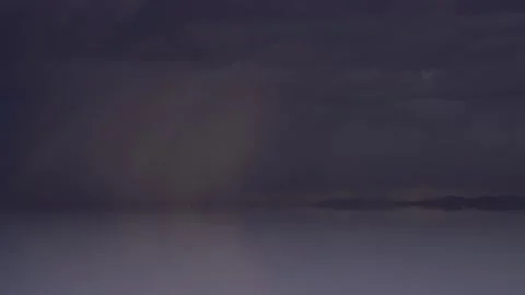 Lightning Strikes Over the Uyuni Salt Flats in the Rainy Season Stock Footage 332817836