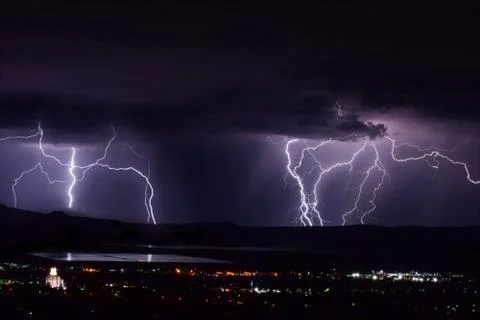 Lightning Strikes Stock Photos