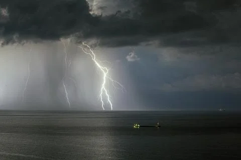 Lightning strikes  Stock Photos