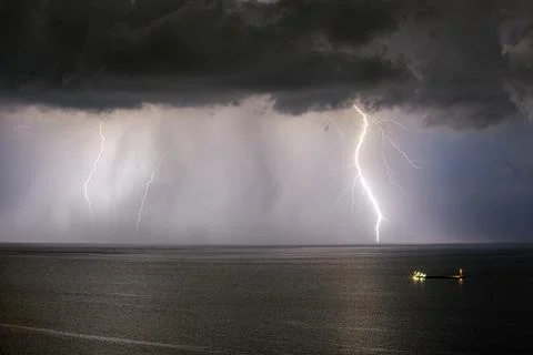 Lightning strikes  Stock Photos