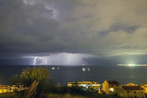 Lightning strikes  Stock Photos