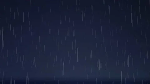 Lightning Strikes &amp; Rain Falling 4K Stock Footage 142691617