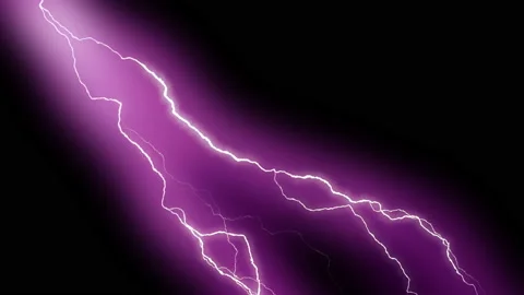 Lightning strikes set Stock Footage 111433545