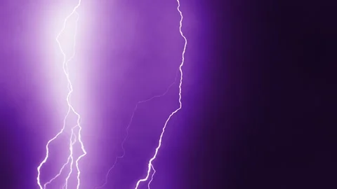 Lightning strikes set Stock Footage 112413241
