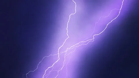 Lightning strikes set 스톡 동영상 112413550