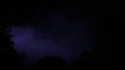 Lightning Strikes in Slow Motion Stock Footage 93782041