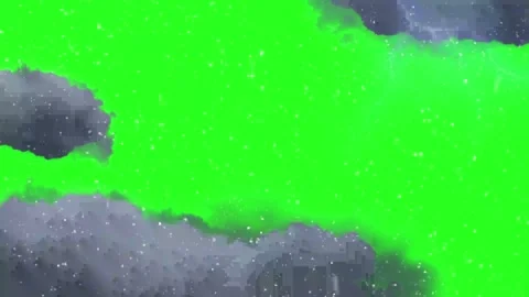 Lightning strikes with storm clouds on green screen. Weather overlay effect for Stock Footage 339395255