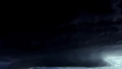 Lightning Strikes Thunderstorm, Clouds, Cumulonimbus Formation, Dramatic Weather Video stock 328904100