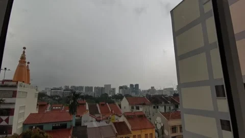 Lightning Strikes before Thunderstorm Stock Footage 159751567