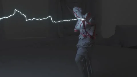 Lightning strikes Venus de Milo Stock Footage 292230325