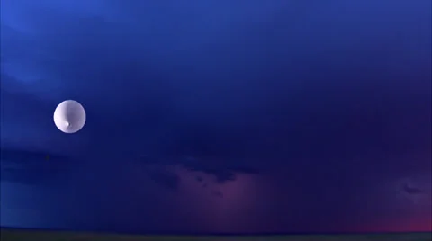Lightning strikes in a Weather balloon Stock Footage 32526109