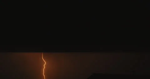 Lightning striking Stock Footage 244491557