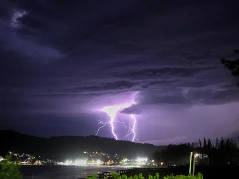Lightning on a summer night Fotos de archivo