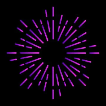 Lightning Sunburst Element Vector Stock Illustration