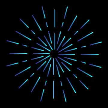 Lightning Sunburst Element Vector Stock Illustration