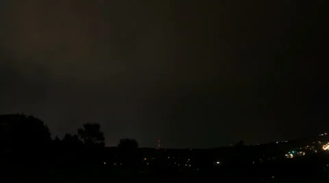 Lightning Then Moonshine Stock Footage 54741691