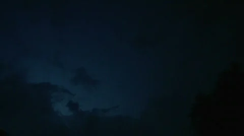 Lightning Through Clouds Stock Footage