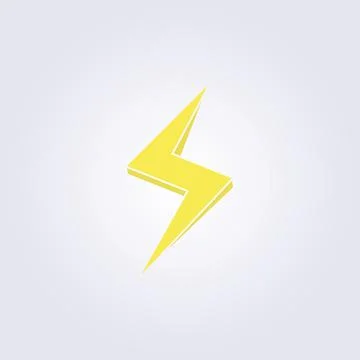 Lightning, thunder, electric, danger icon template vector illustration design Stock Illustration