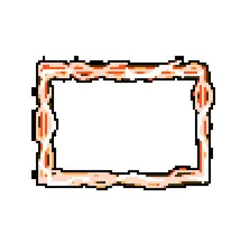 Lightning thunder frame pixel art vector illustration Stock Illustration
