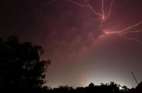 Lightning thunder Stock Photos