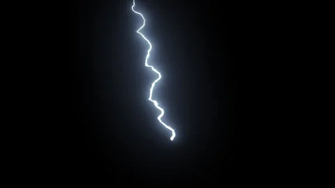 Lightning thunder strike effect with dramatic electric energy Stock-Footage 344763686