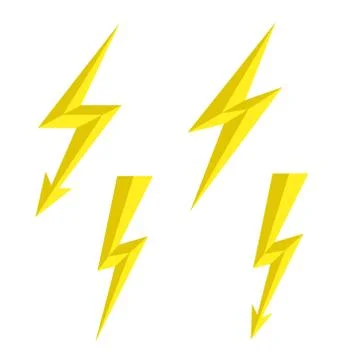 Lightning thunderbolt icon vector. Flash symbol illustration. Lighting Flash  Stock Illustration
