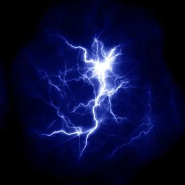 Lightning Thunderbolt template for design. Electric discharge in the sky Foto stock
