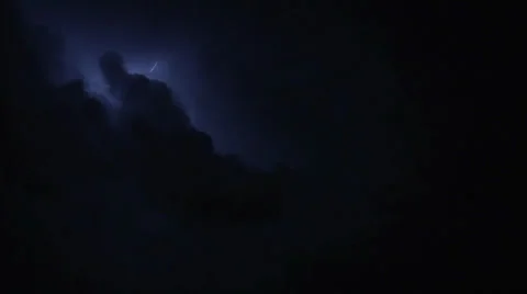 Lightning. Thunderstorm at Night. Stock Footage 32028204